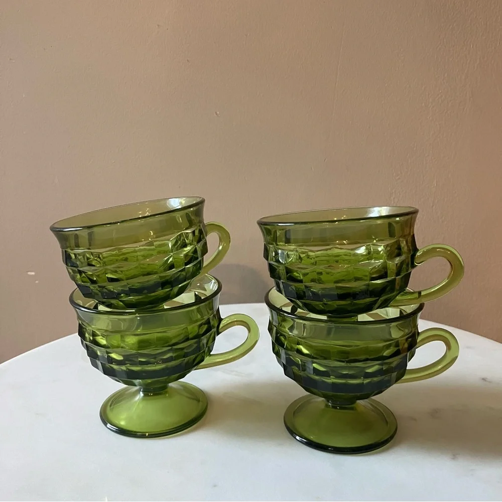 INDIANA GLASS Whitehall Colony Punch Cups Set of 4